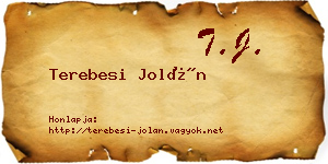 Terebesi Jolán névjegykártya